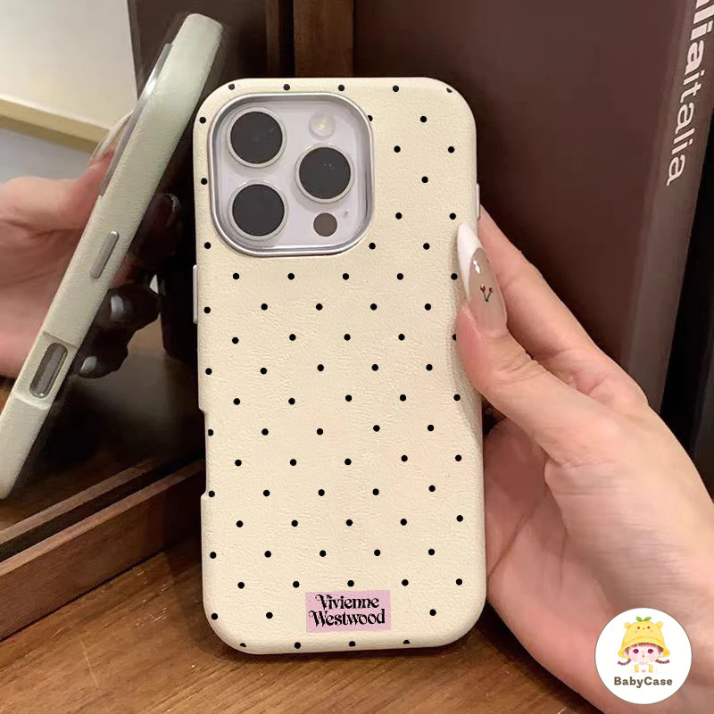 เคสไอโฟน 11 สำหรับ iPhone 17 16 14 15 12 13 Pro Max 16 15 7 8 14 Plus X XR XS SE2 SE3 ปกหนังลายจุดสีสันสดใสน่ารัก thumbnail 9