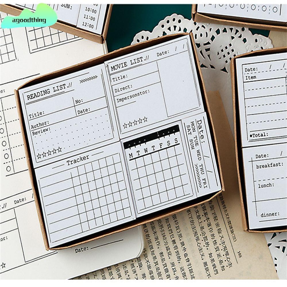 AGOODTHING แผนรายวัน,ไม้รายเดือนกําหนดวารสารแสตมป์ชุด,DIY ตกแต่งเครื่องเขียน Scrapbooking ฟังก์ชั่น 