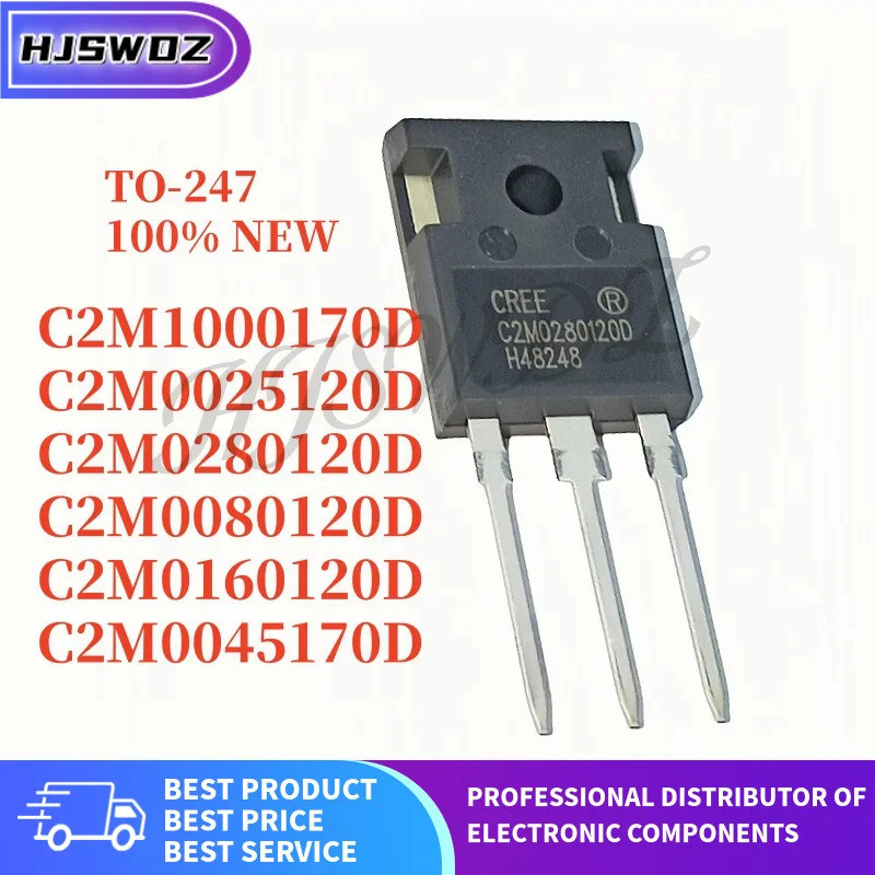 1-5 ชิ้น C2M0080120ดี C2M0280120ดี C2M1000170ดี C2M0160120D TO-247 ทรานซิสเตอร์เอฟเฟกต์ภาคสนาม