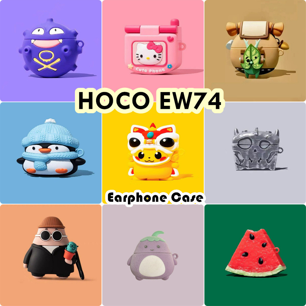 In StockFor HOCO EW74 Casing Case Soft Silicone Headphone Case Niche Cartoon NO.4