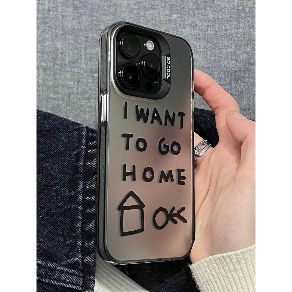 HP Samsung เคสโทรศัพท์พร้อม I Want To Go Home ข้อความและ Home Motif สําหรับ A02S 03S CORE 04S 04E 05