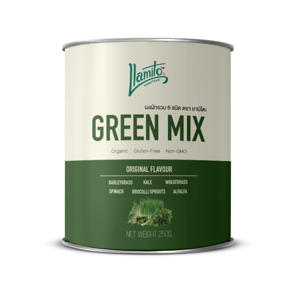 Llamito Organic Green Mix Powder (250กรัม) ผักรวม