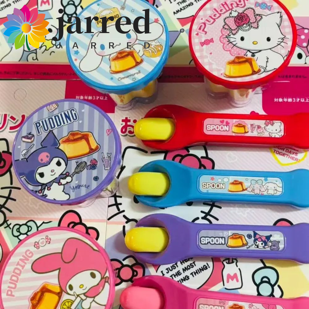 JARRED Pudding Feeding Toy, Pretend Play Early Education Melody Pudding Toy, Novelty Food Feeding Ku