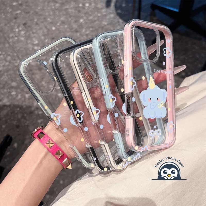 น่ารักการ์ตูนช้างดอกไม้เคสโทรศัพท์สําหรับVivo Y300 Y200 Y100 Pro Plus S30 Pro Mini Y75 T4 Ultra T3X 