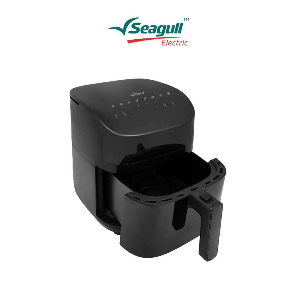 Seagull หม้อทอดกรอบไร้น้ำมัน ดิจิตอล 5 ลิตร (สีดำ) Digital Air Fryer หม้อทอดไร้น้ำมัน หม้ออบลมร้อน หม้อทอดดิจิตอล