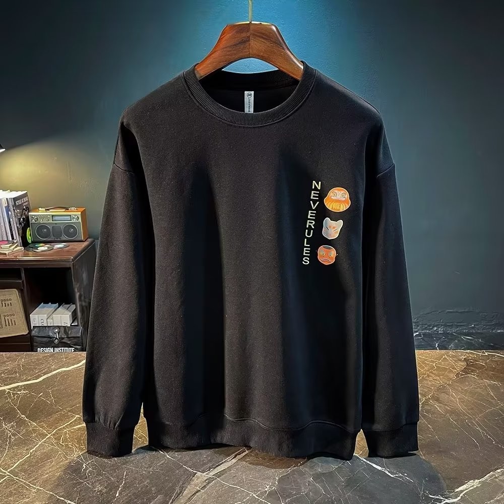 2025 All-Match ใหม่สไตล์ใหม่ฤดูใบไม้ผลิฤดูใบไม้ร่วงพิมพ์สบายๆ 2023 2025 เสื้อกันหนาว new23 รอบคอหลวม