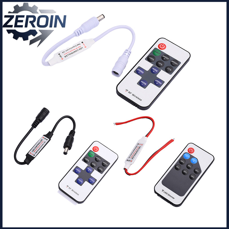 Mini RF Dimmer Controller สําหรับไฟ LED Strip DC5V 12V 24V Dimmer Controller ความสว่างและผล RF รีโมท