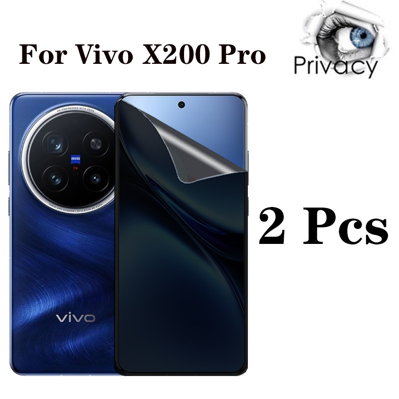 2 ชิ้น Vivo X200 Pro Soft Anti-spy ความเป็นส่วนตัว Hydrogel ป้องกันหน้าจอสําหรับ Vivo X200 V60 V50 V