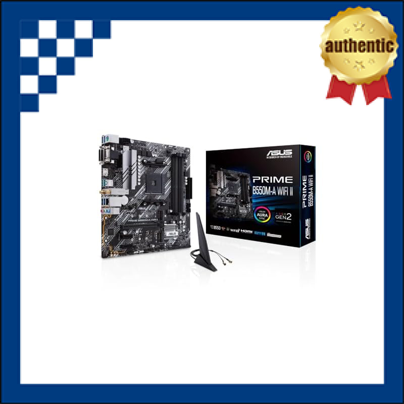 ASUS PRIME B550M-A WIFI II AMD Ryzen 5000 Series AM4 Compatible B550 mATX Motherboard / Domestic Authorized Distributor Product