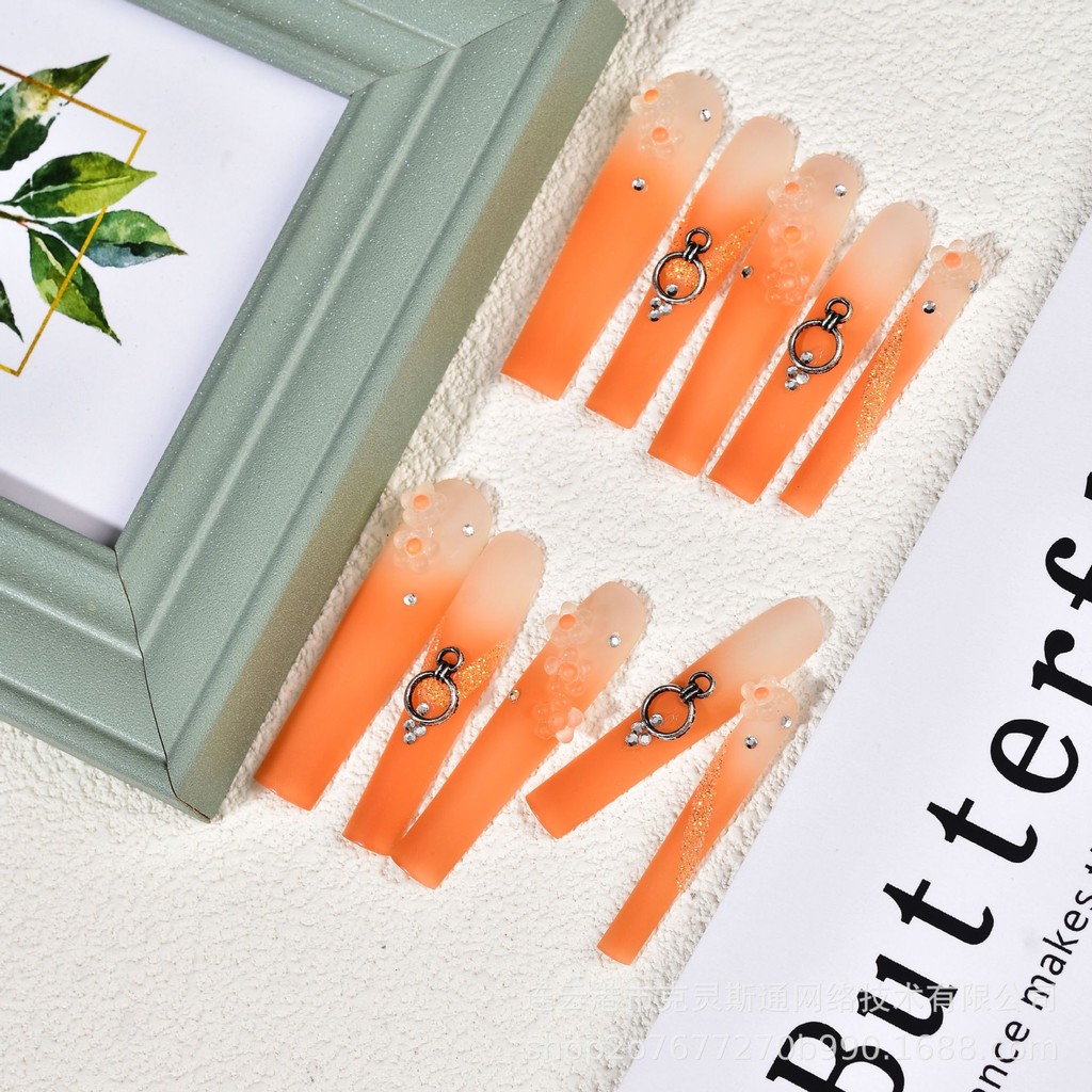 T TK Style Handmade Wearing Nail แฟชั่นยอดนิยมสไตล์บัลเล่ต์ยาว 173 4AVV