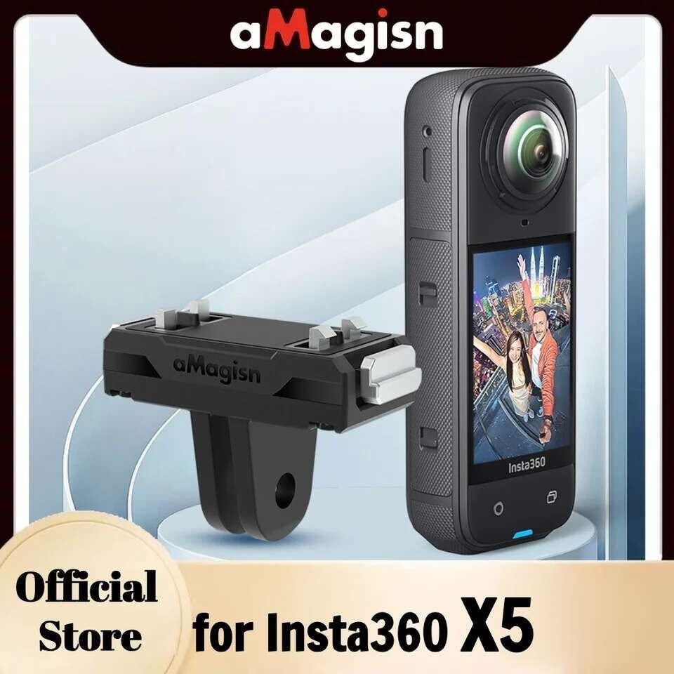 AMagisn Quick Release Mount สําหรับ ta360 X5Plastic ฐานแม่เหล็กพร้อมอะแดปเตอร์ 1/4 และ 2 sta 360 X5 