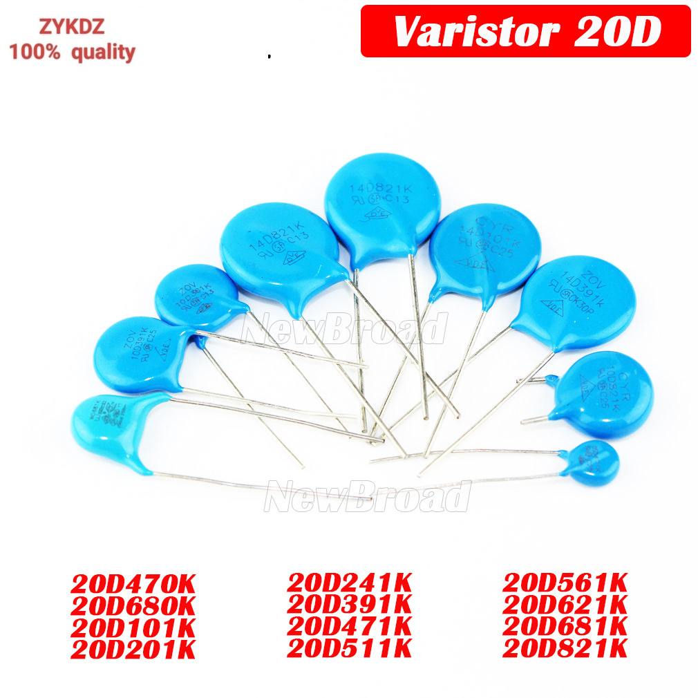 20PCS 20D Vartor 20D101K 20D201K 20D241K 20D391K 20D470K 20D471K 20D511K 20D621K 20D680K 20D681K 20D