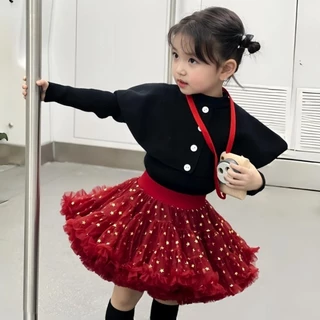 กระโปรงถ้วยฟู กระโปรงตาข่าย TUTU กระโปรงฟูฟ่องโบว์ใหญ่ เจ้าหญิงสไตล์ลูกคุณหนู ใส่แล้วน่ารักฟรุ้งฟริ้ง ใส่สบายทุกโอกาส