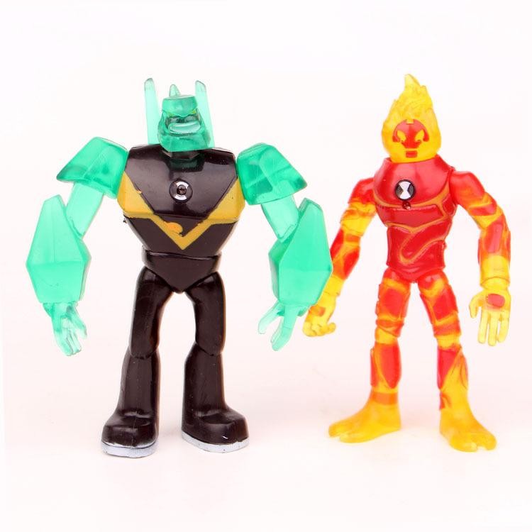 Juvenile Hacker Figure ben10 ของเล่นตุ๊กตา Earth Guard ตุ๊กตาเครื่องประดับ 9 Little Luminous Heroes
