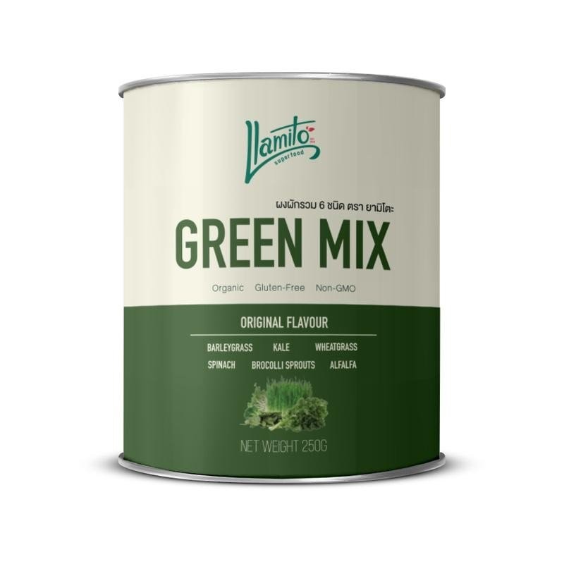 Llamito ผงผักรวม (Organic Green Mix Powder) ขนาด 250g