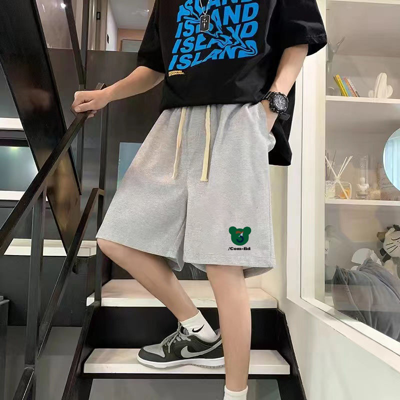 2025 NEW 2025 Sports Casual Loose Waffle Shorts Men Summer Fashion Versatile Plus Size Stylish Wide-