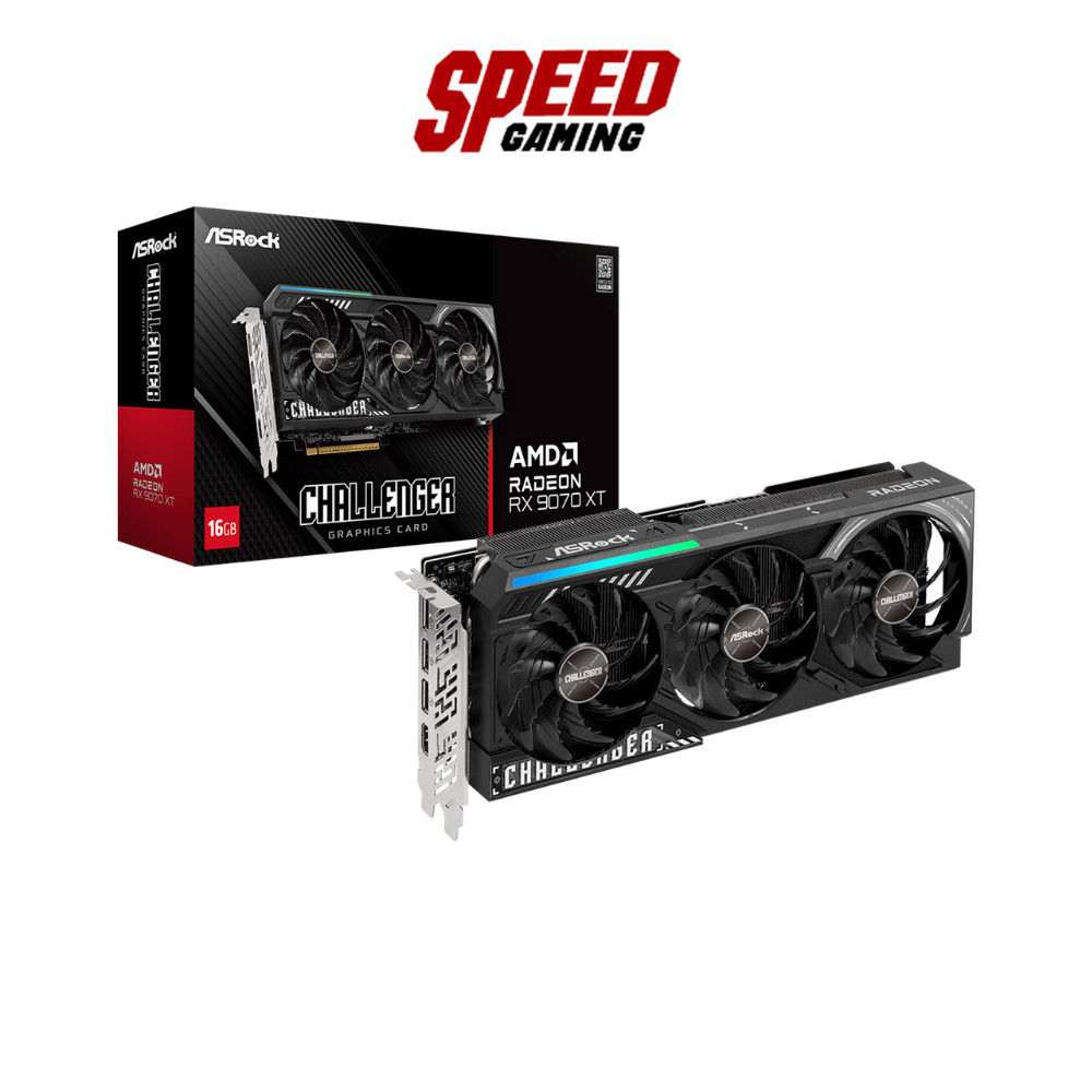 ASROCK AMD Radeon™ RX 9070 XT Challenger 16GB | VGA Card (การ์ดจอ) | By Speed Gaming