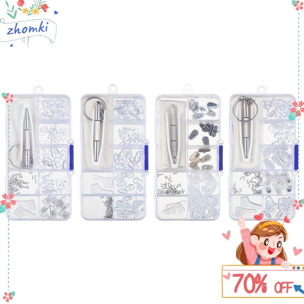 ZOHOMKI89 แผ่นรองจมูกซิลิโคน Anti-Slip ซ่อมเครื่องมือ Push-In ซิลิโคนแว่นตา NosePads