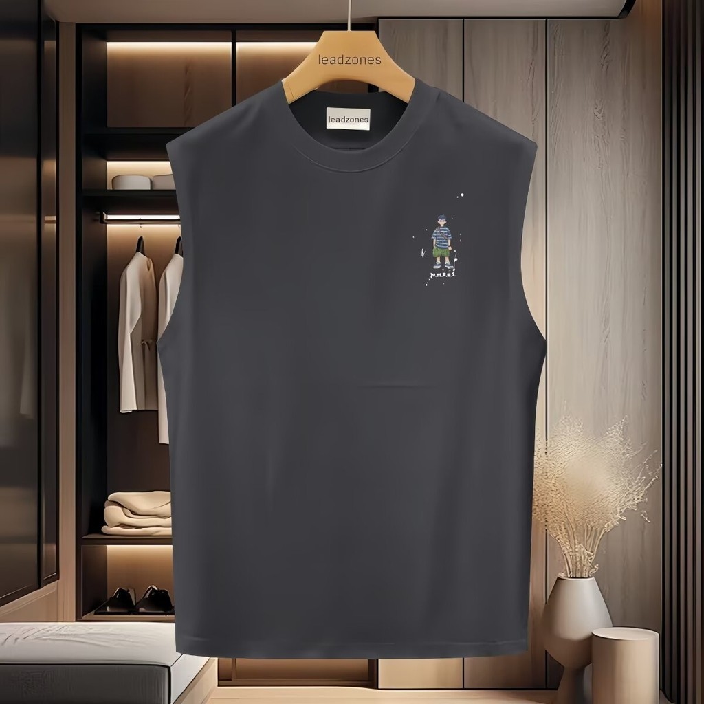 COD 2025 White Vest Men's Summer Tank Top Fitness Basketball Sports Vest Trendy Printed Sleeveless T