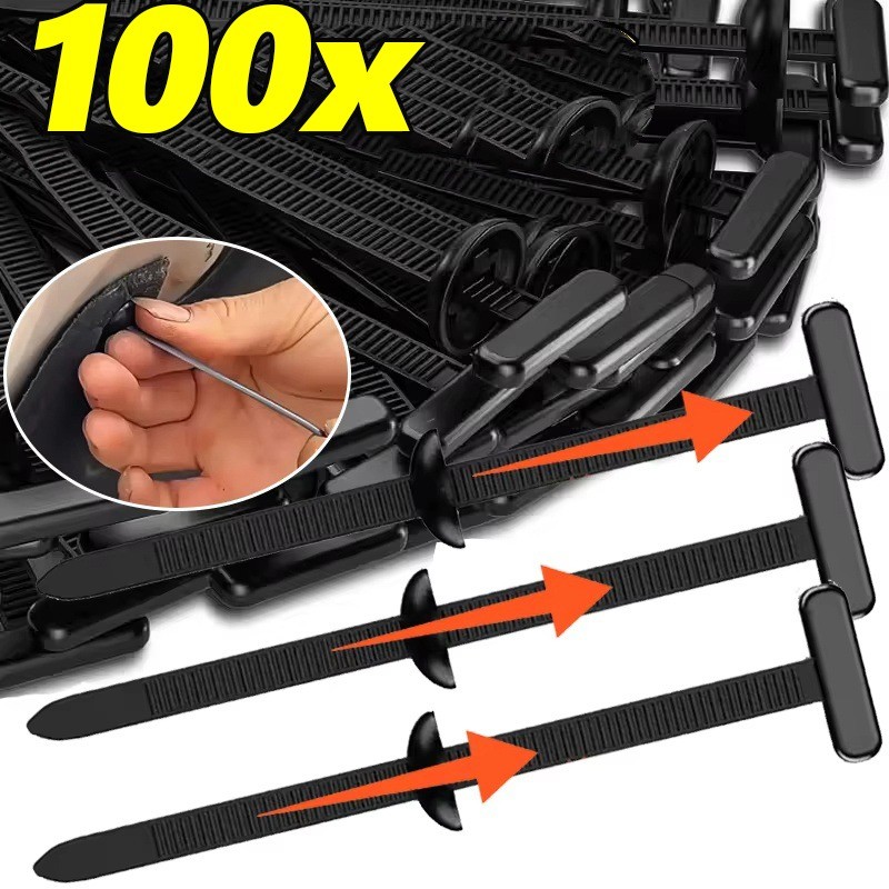 20/50/100 ชุด Universal รถไนลอนสายผูกหัวเข็มขัด - Heavy Duty Self-Locking Zip Ties พร้อมปุ่มพิน - รถ UV ทน Fasteners