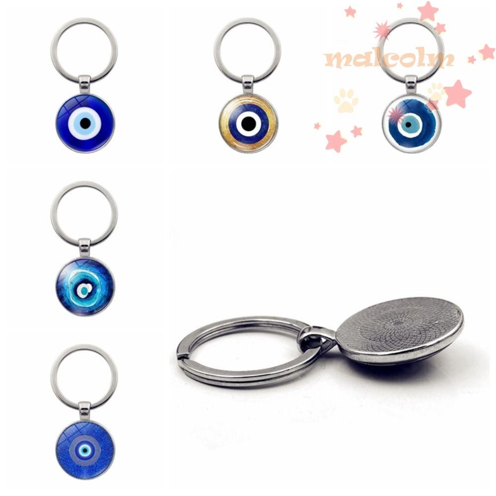 MALCOLM Evil Eye พวงกุญแจ, อินเทรนด์ตุรกี Blue Evil Eye จี้, Evil Eye พวงกุญแจลูกปัด Blue Evil Eye L