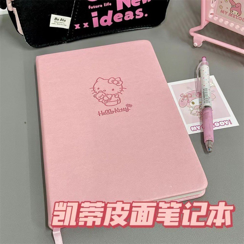 ทําลอนมาม่า ที่หนีบผม Hellokitty Hello Kitty Notebook High-value ins Girl Heart Diary Student Notepa
