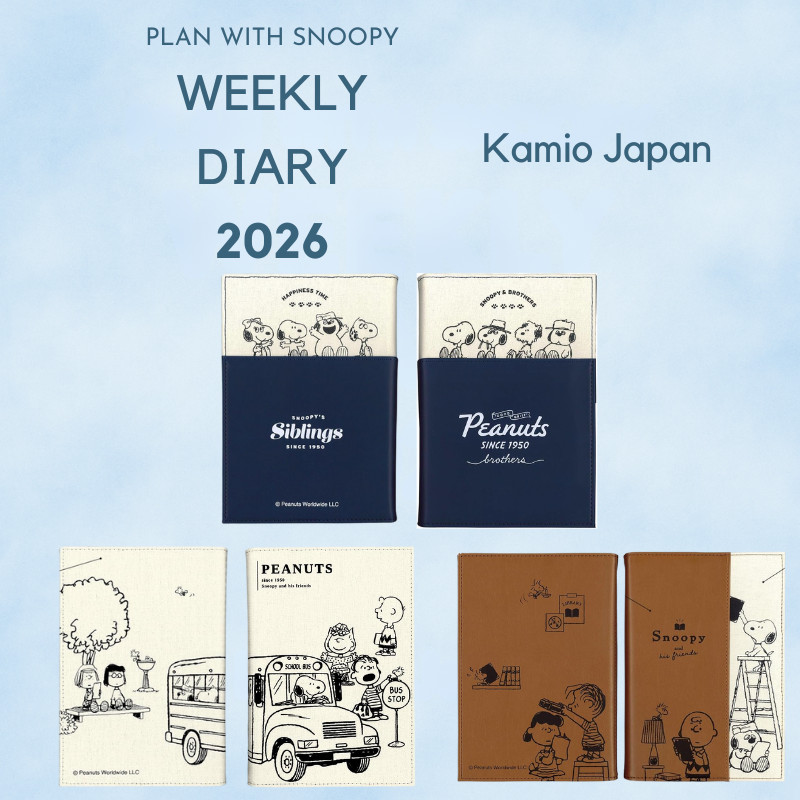Snoopy B6 Weekly Planner 2026 โดย Kamio Japan - ธันวาคมเริ่ม
