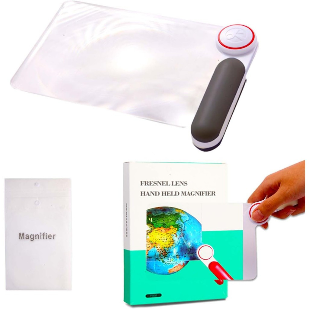 5X Magnifying Sheet Full Page Magnifier for Reading, Portable Fresnel Lens Magnifier, Handheld Tool 