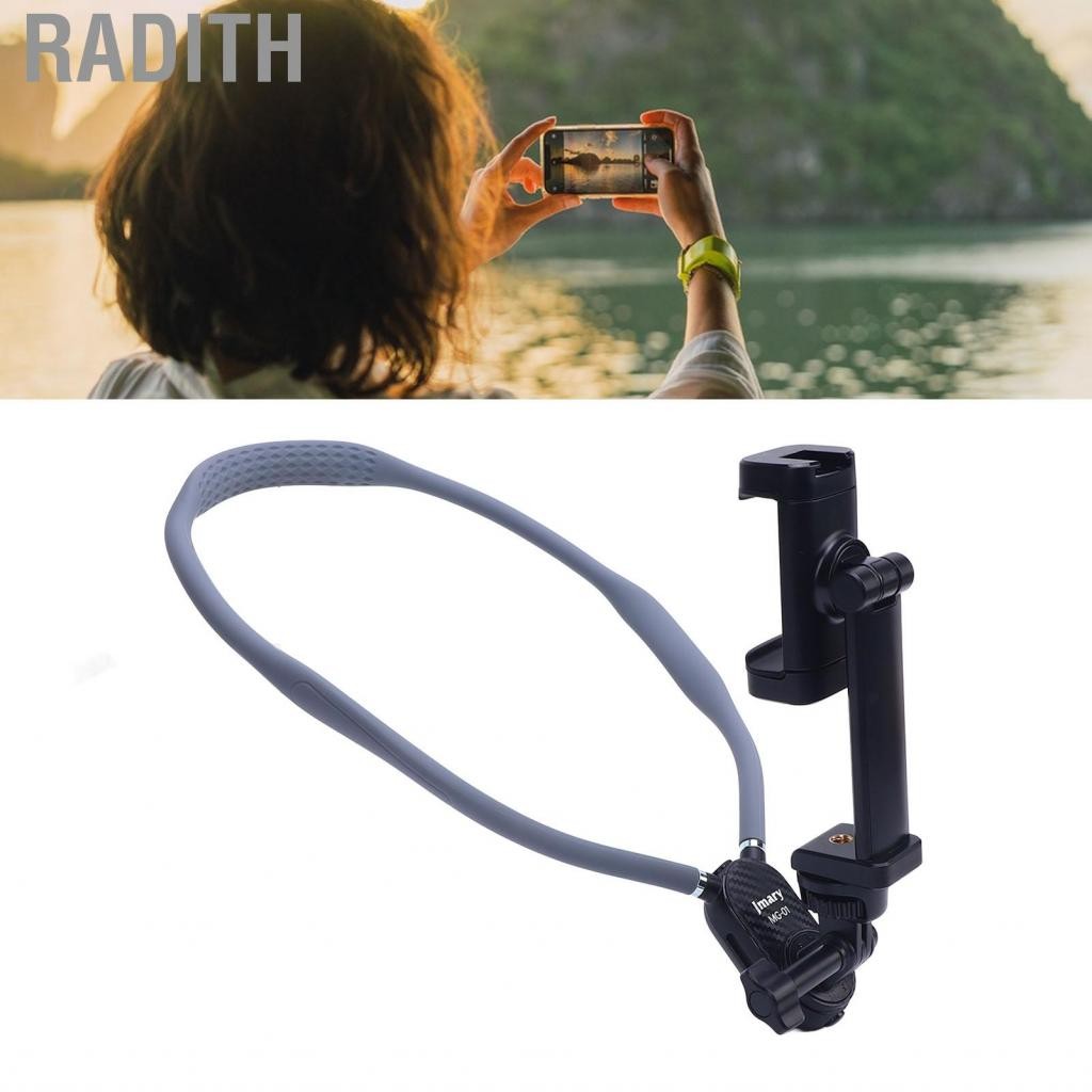 Radith คอเมาท์โทรศัพท์ที่ยึดได้มุม POV แบบพกพาสำหรับ vlog