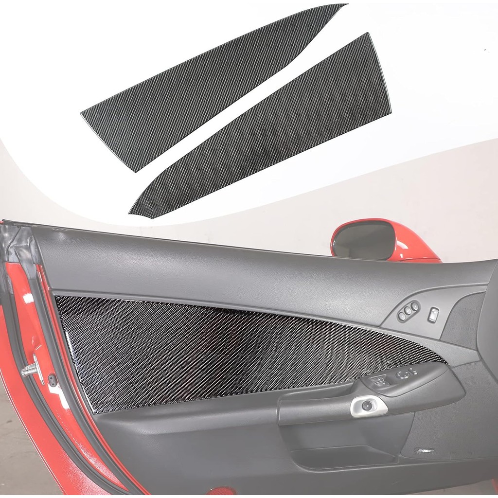 Lcojicep ภายในรถแผงสติกเกอร์ Trim ใช้งานร่วมกับ Corvette C6 Z06 ZR1 2005-2013 คาร์บอนไฟเบอร์ตกแต่งภา