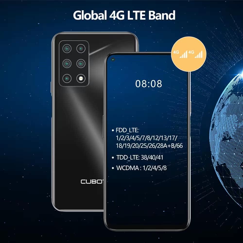 CUBOT X30 MOBIle SMART PhOne 4G GlOBAl BAnd FIve ReAR AI CA
