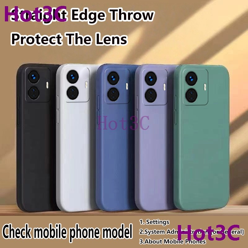 เคส For Vivo T1 5G tpu YTCS ซิลิโคนเคสโทรศัพท์สีทึบเรียบง่าย