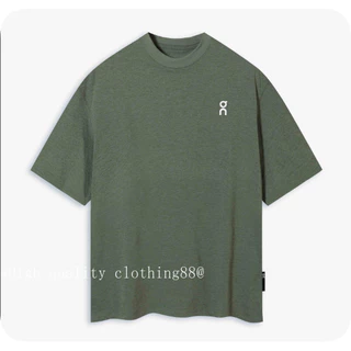 คุณภาพสูง ON run เสื้อยืดแขนสั้นพิมพ์ลาย Quick-Drying Sports Casual Running