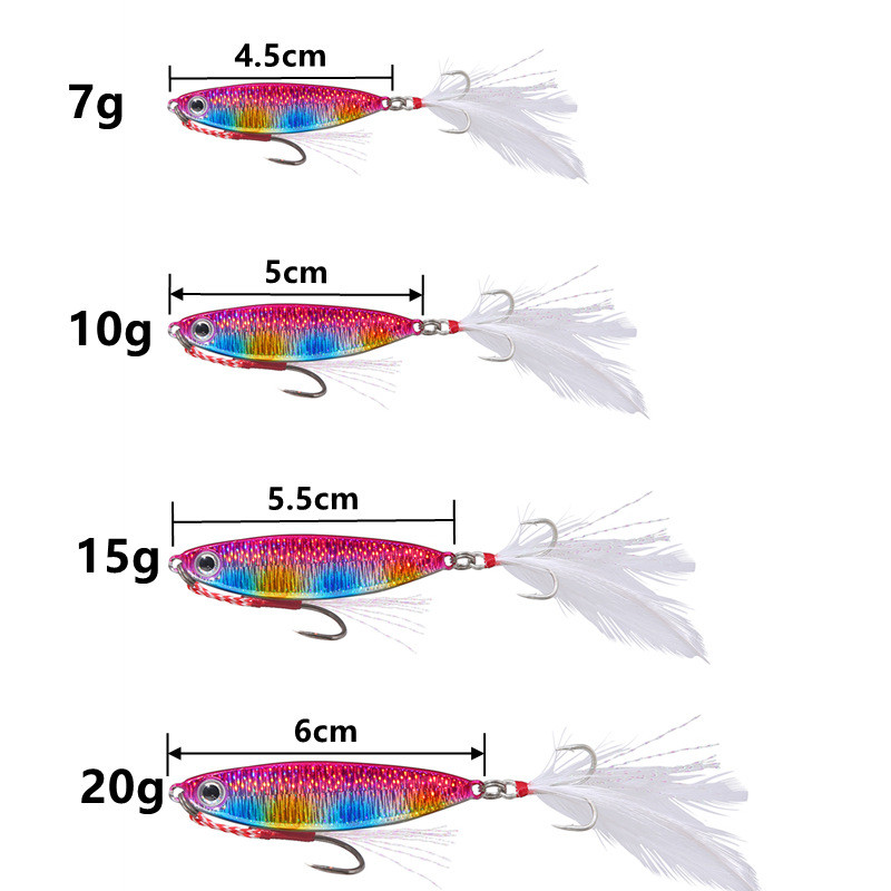 Long Shot Shore Casting Pass-Kill ล่อปลาแบบแผ่นเหล็ก สไตล์ Sequins สำหรับยกปาก ออกแบบให้ล่อปลาลอยบนพ