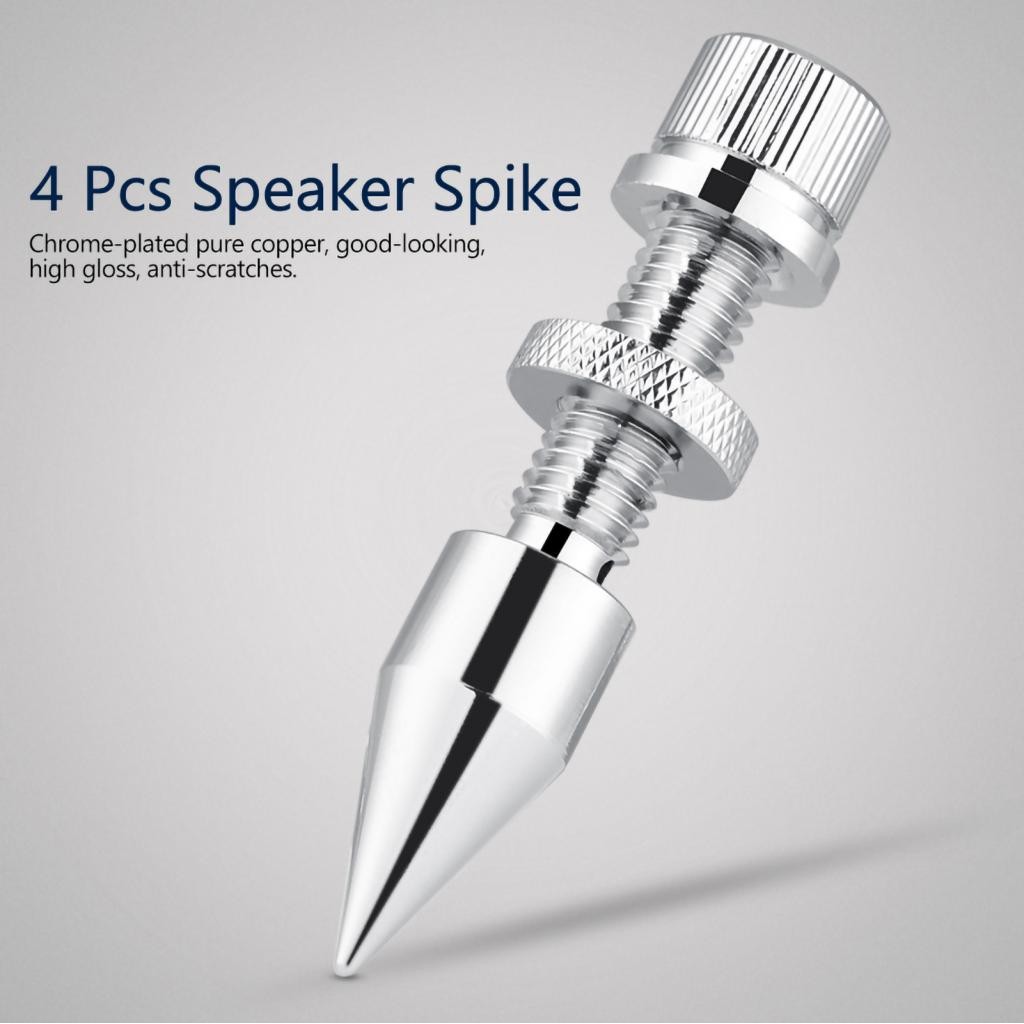 Alwaysonline Speaker Spike Set 4 Pack HiFi กันกระแทกพร้อมแผ่นรองฐานกรวยรองเท้า Isolator