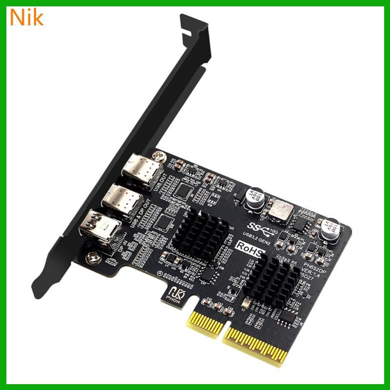 บ.ลค.ศ. Double Type C Port PCIe Card With 4K Video Support และ USB 3 2 10Gbps Performances he