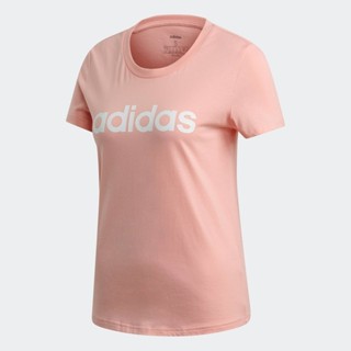 adidas ไลฟ์สไตล์ เสื้อยืด Essentials Linear ผู้หญิง สีชมพู F…