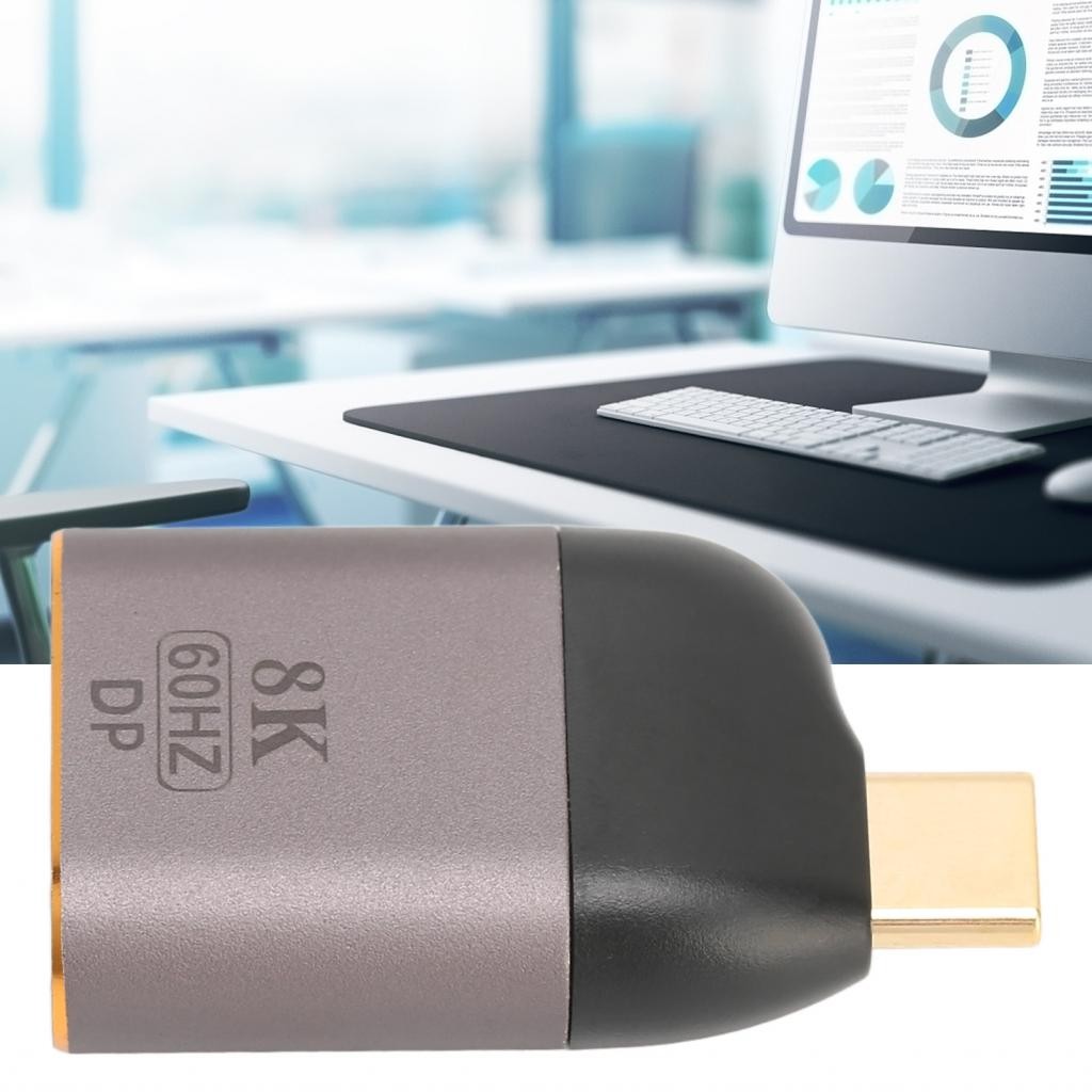 Stylish365 อะแดปเตอร์ USB C ถึง DisplayPort 8K @ 60Hz ประเภท C (3/4) สําหรับ Rift S OS X Book Pro XP