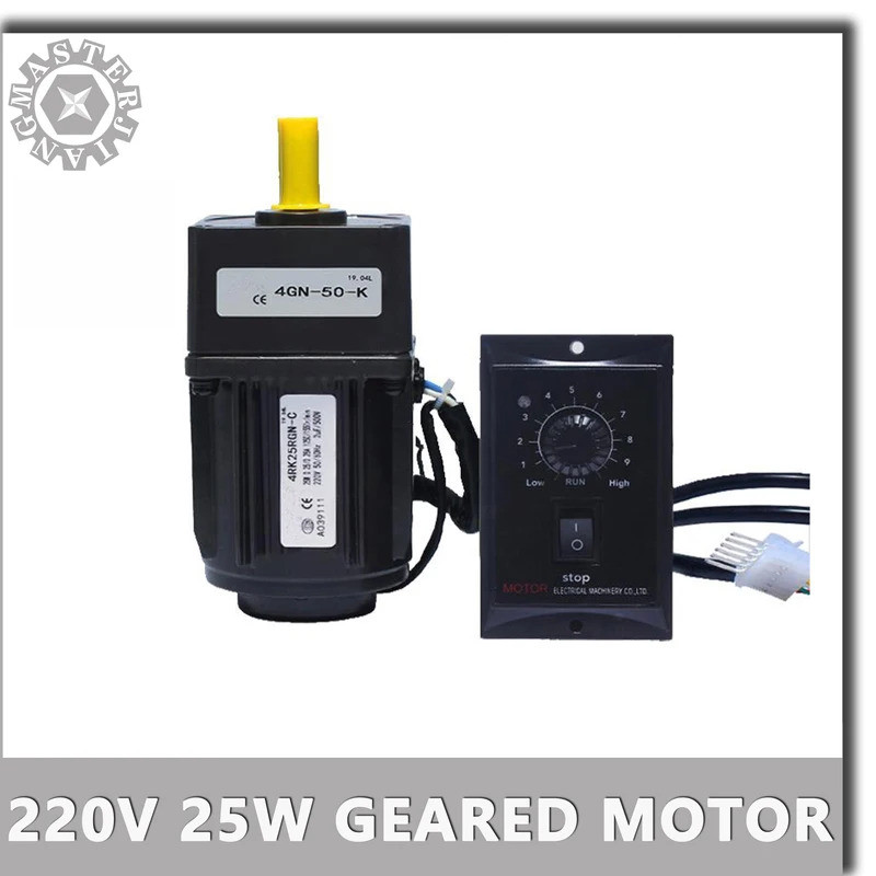 1:3:300 415-4.2RPM 220V 25W AC Reversible Gear 4RK25GN-C มอเตอร์ความเร็วตัวแปร AC เกียร์ลดมอเตอร์มอเ