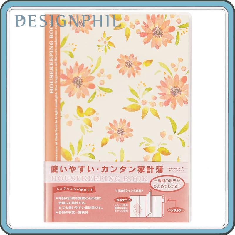 Midori Household Account Book FL A5 Floral Pattern 91801556