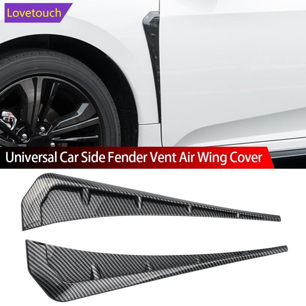 LOVETOUCH 2 ชิ้น Universal รถด้านข้าง Fender Vent Air Wing ฝาครอบ Moulding Trim สปอยเลอร์สติกเกอร์ H
