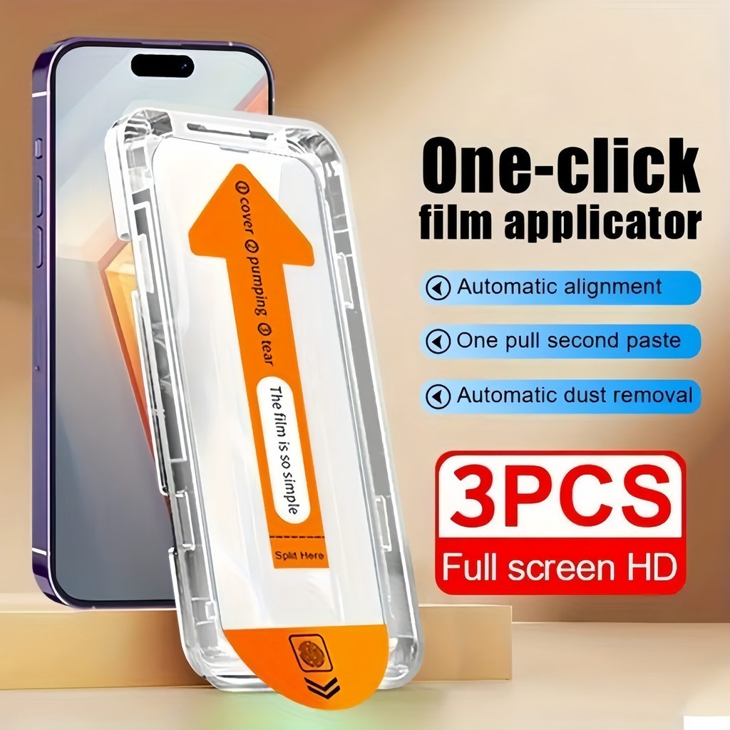 ป้องกันหน้าจอสําหรับiPhone 11 Pro Max 17 Air 16 15 14Plus 13 12 Plus XR X Xs HDพร้อมการจัดตําแหน่งอั