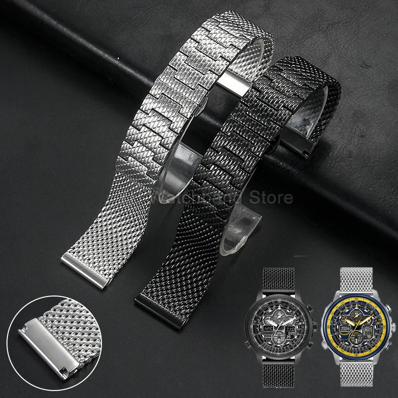 สําหรับCitizen Air Eagle Blue Angelรุ่นที่สองJy8078 Jy8037 Jy8031 สายนาฬิกา 22 มม.สายนาฬิกาสแตนเลส