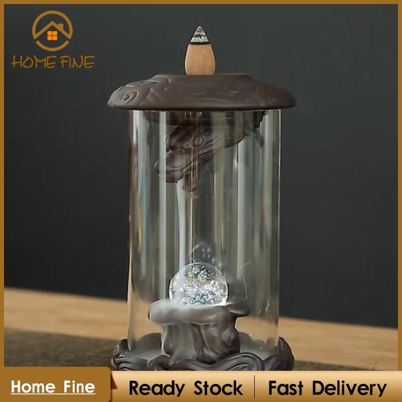 [Katharina_x] Backflow Burner Aroma น้ําตกควัน Censer อะคริลิคกระจกตกแต่ง