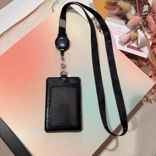 กระเป๋าใส่บัตรประจําตัวประชาชน หนัง PU แบบพกพา ที่ใส่บัตร หนัง PU + สายคล้องคอโยโย่ ซองหนัง ซองใส่บัตร ป้ายห้อย สายคล้องคอ ที่ ป้าย ป้ายพนักงาน นักเรียน รถไฟฟ้า ชื่อ สําหรับโรงเรียน สํานักงาน สําหรับโรงเรียน สํานักงาน