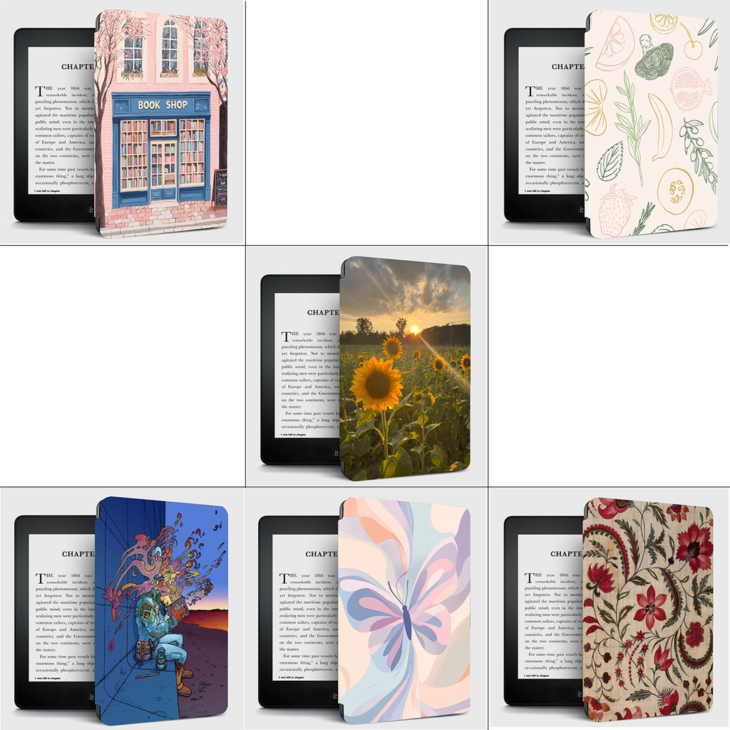 สําหรับ Kindle 2013-2024 6/7/10th 11th/12th Basic Gen Paperwhite(6" / 6.8"/ 7") พร้อม Auto Wake/Slee