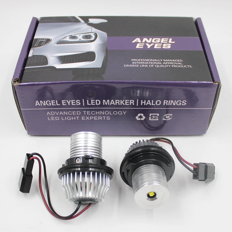 FSYLX 10W 6000K LED Angel Eyes สําหรับ BMW E60 LED Marker ไฟ Halo แหวนสําหรับ BMW E39 E53 E65 E66 E6