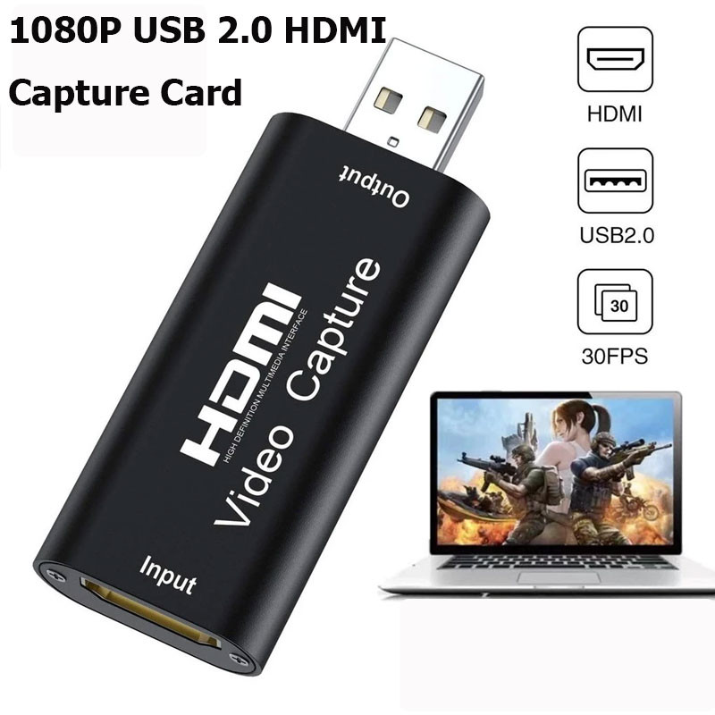 Video Capture Card การ์ดจับภาพวิดีโอเสียง 4K HDMI เป็น USB 2.0 FR PS4 เกม DVD Game/Video Live Hdmi C