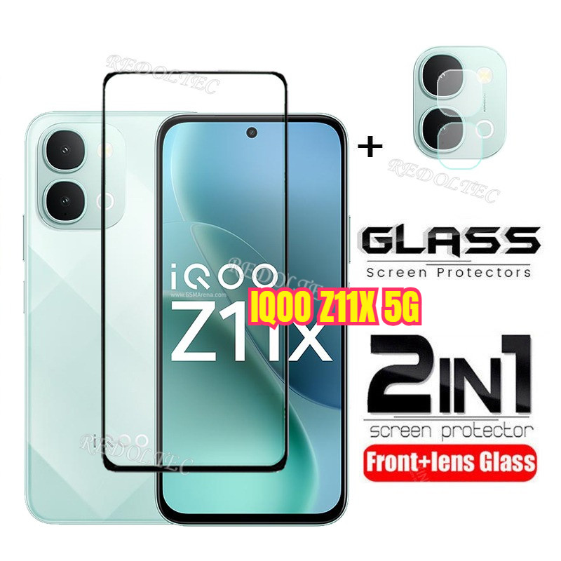 IQOO Z11X 5G ฟิล์มกระจกนิรภัยป้องกันหน้าจอ + เลนส์กล้อง คลุมเต็มเครื่อง กาวเต็ม รองรับ VIVO IQOOZ11X