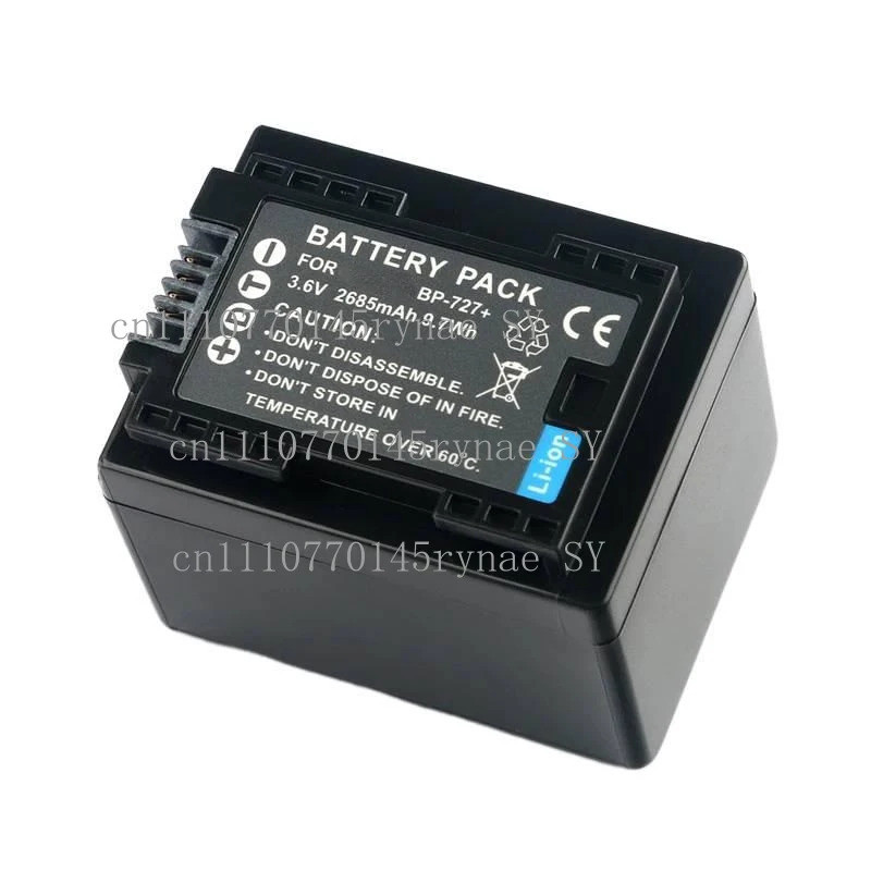 สําหรับ Canon Cam BP-727 BP727 BP 727 เปลี่ยนแบตเตอรี่/เครื่องชาร์จผนัง AC 2685mAh ความจุสูงสําหรับ 